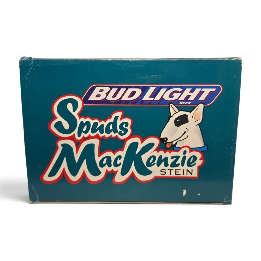 Bud Light Spuds MacKenzie Character Porcelain Stein w/ C.O.A NEW in Original Box